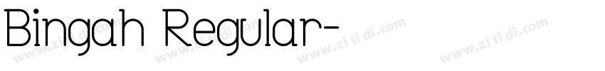 Bingah Regular字体转换